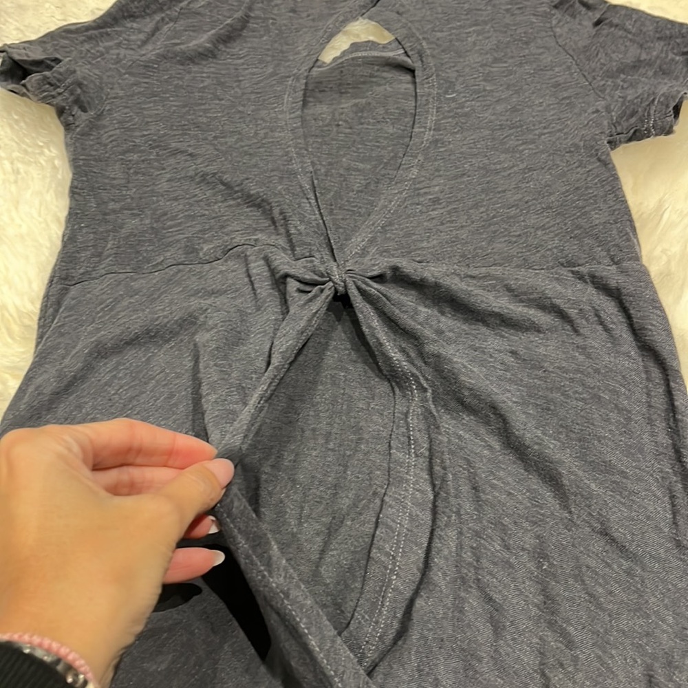 Dark Grey Monrow Romper With Slightly Open Back A… - image 3